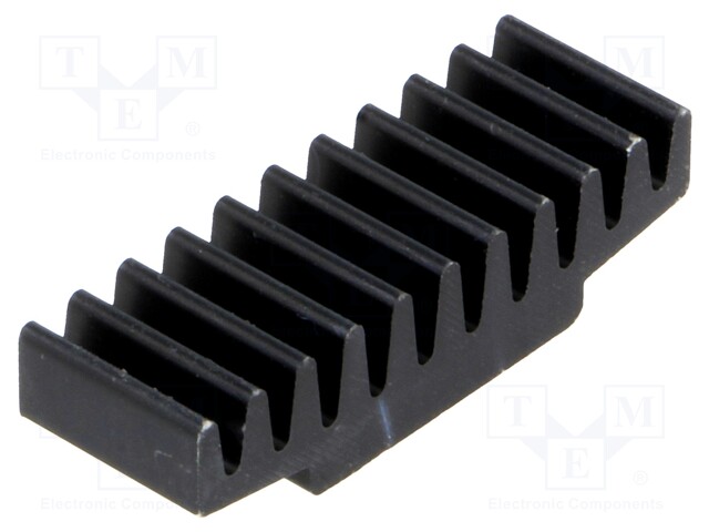 Heatsink: extruded; black; L: 10mm; W: 30mm; H: 7.5mm; 26K/W; anodized