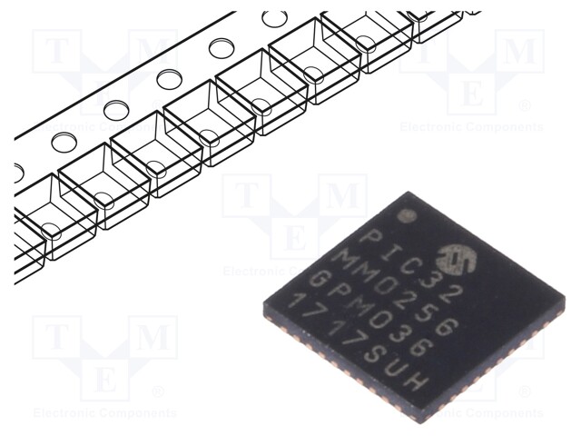 PIC microcontroller; Memory: 256kB; SRAM: 32kB; 2÷3.6VDC; SMD