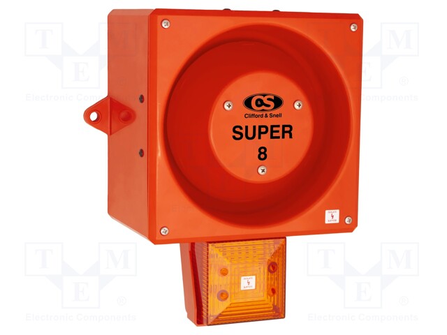 Signaller: lighting-sound; 48VDC; siren,flashing light; LED; IP66
