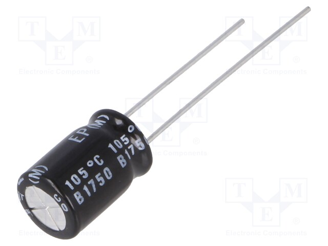 Capacitor: electrolytic; bipolar; THT; 33uF; 35VDC; Ø5x11mm; ±20%