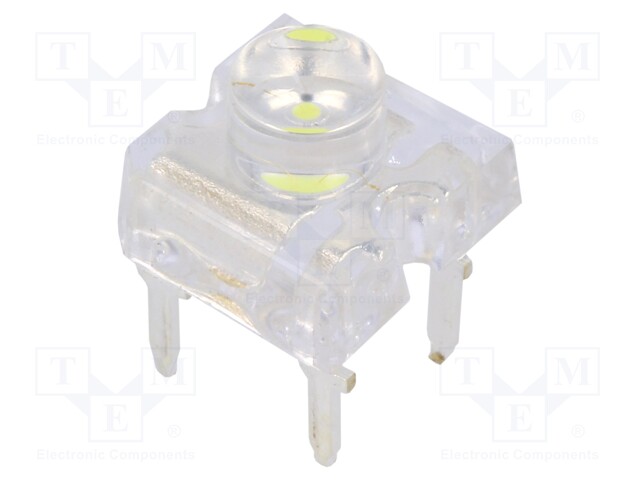 LED Super Flux; 7.62x7.62mm; white cold; 1560÷2180mcd; 120°; 30mA