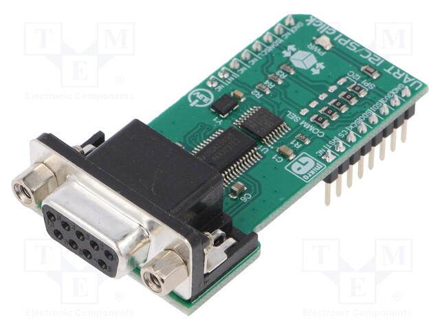 Click board; RS232; I2C,SPI; MAX3237E,SC16IS740; 3.3VDC