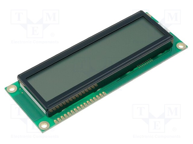 Display: LCD; alphanumeric; FSTN Negative; 16x2; 122x44x13.6mm