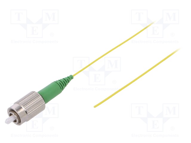 Optic fiber pigtail; FCA; 1m; Optical fiber: 900um; yellow