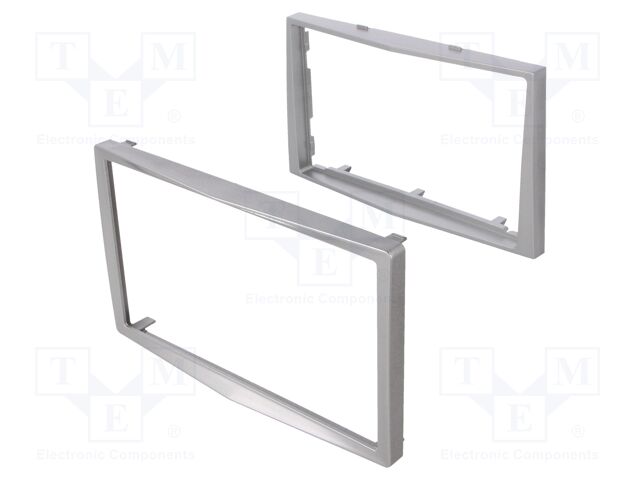 Radio frame; Opel; 2 DIN; light silver