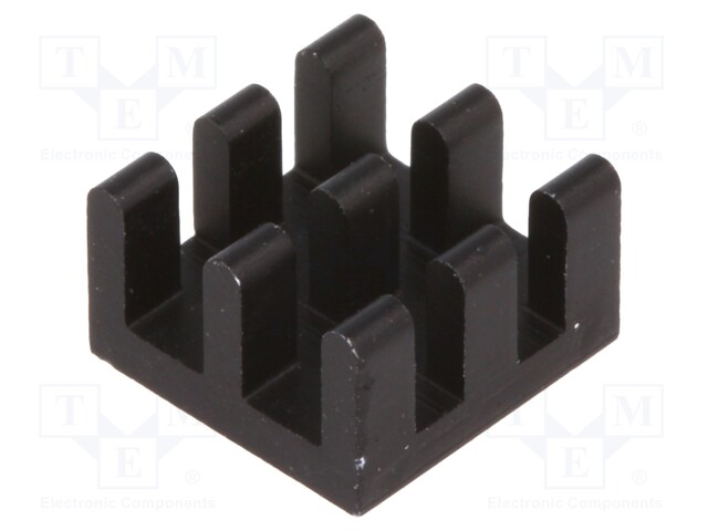 Heatsink: extruded; black; L: 10mm; W: 10mm; H: 6mm; aluminium