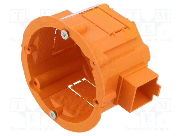 Enclosure: back box; Ø: 60mm; Z: 45mm; plaster embedded; orange