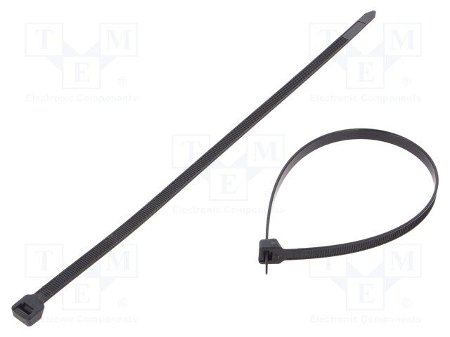 Cable tie; L: 292mm; W: 7.6mm; polyamide; 533N; black; -40÷85°C