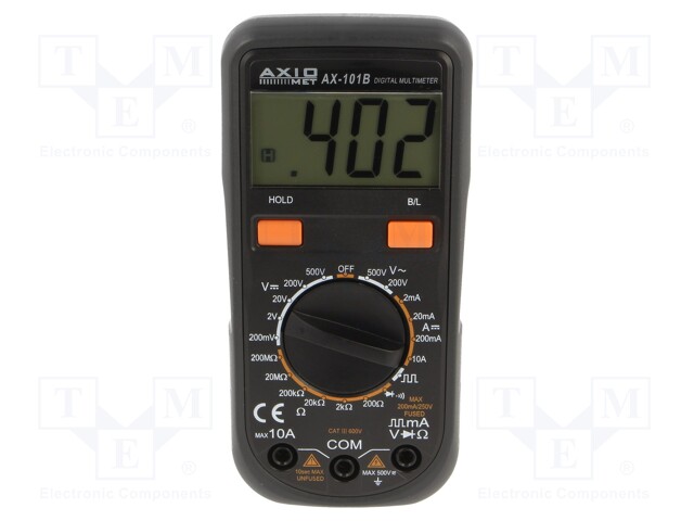 Digital multimeter; LCD 3,5 digit (1999),with a backlit