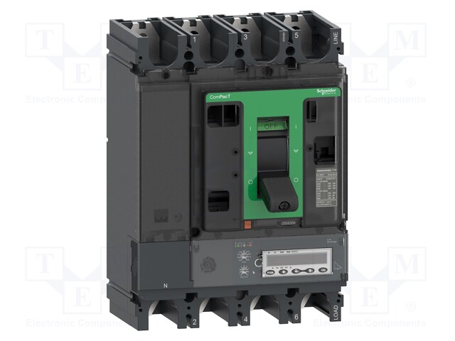 Power breaker; Poles: 4; DIN; Inom: 400A; NSX; IP40; -25÷70°C; 690VAC