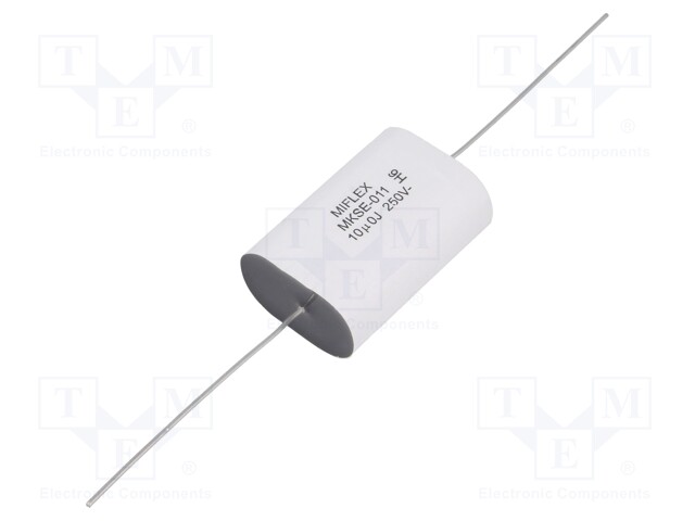 Capacitor: polyester; 10uF; 250VDC; ±5%; 17x26.5x39.5mm; -55÷100°C