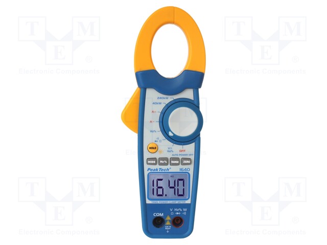 AC/DC digital clamp meter; Øcable: 35mm; Sampling: 2x/s; True RMS