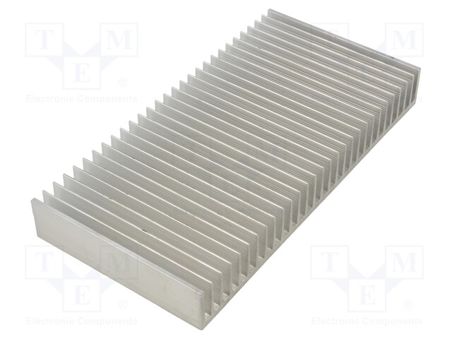 Heatsink: moulded; grilled; natural; L: 100mm; W: 200mm; H: 25mm