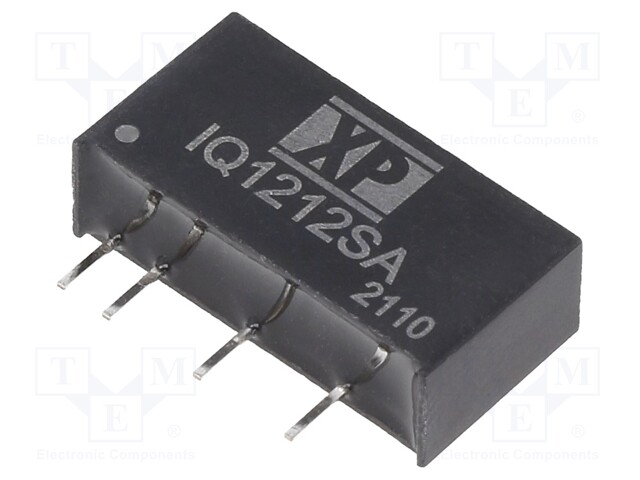 Isolated Board Mount DC/DC Converter, Semi Regulated, ITE, 1 Output, 1 W, 12 V, 83 mA