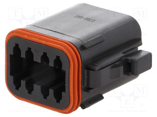 Connector: wire-wire; DT; plug; female; PIN: 8; IP68; Locking: latch