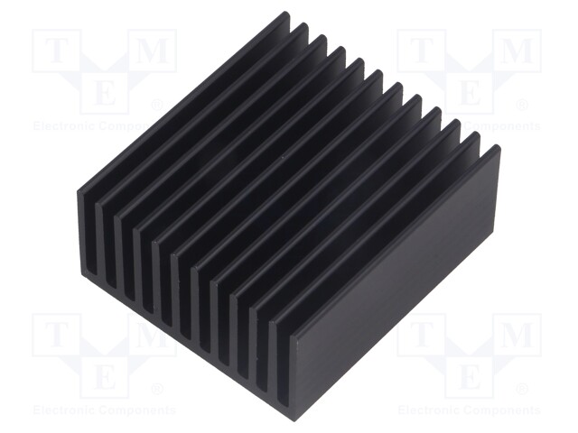 Heatsink: extruded; grilled; black; L: 50mm; W: 45mm; H: 22mm