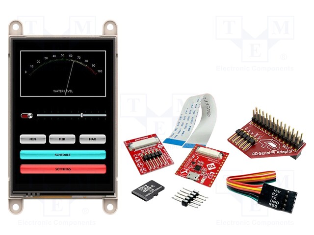 Dev.kit: with display; TFT; 3.5"; 320x480; Display: graphical; 32kB