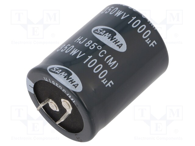 Capacitor: electrolytic; SNAP-IN; 1000uF; 350VDC; Ø35x45mm; ±20%