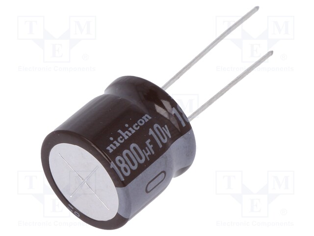 Capacitor: electrolytic; low impedance; THT; 1800uF; 10VDC; ±20%