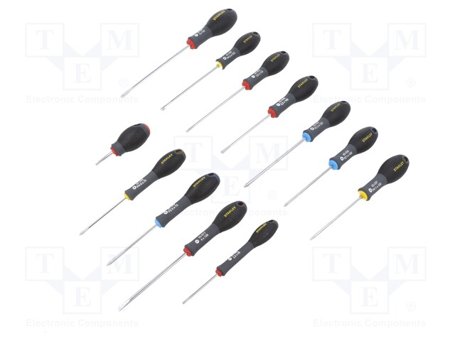 Kit: screwdrivers; Pcs: 12; Phillips,Pozidriv®,slot