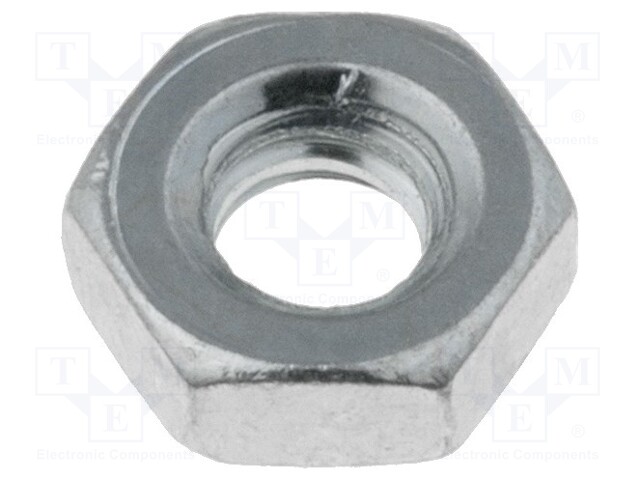 Nut; hexagonal; UNC6-32; steel; Plating: zinc; Pitch: 32