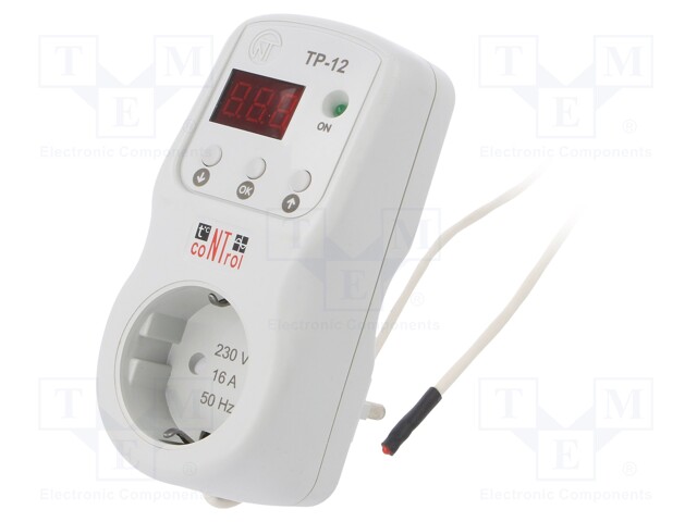 Module: regulator; digital; temperature; 220÷230VAC; IP30; 16A