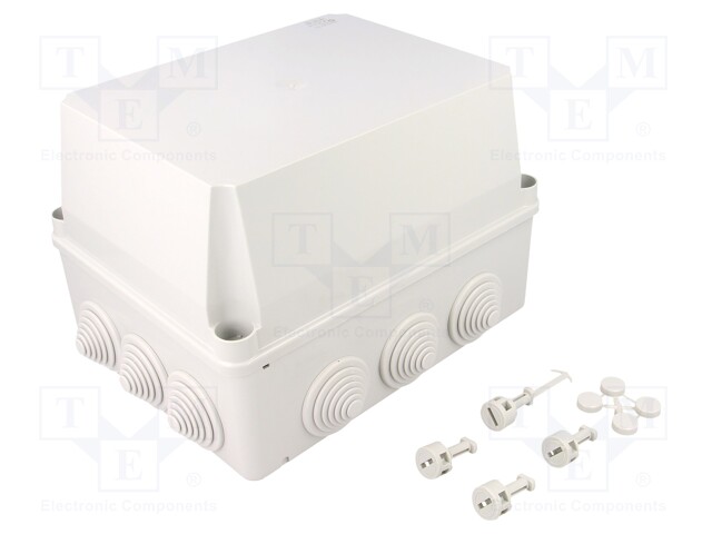 Enclosure: junction box; X: 181mm; Y: 231mm; Z: 160mm; wall mount