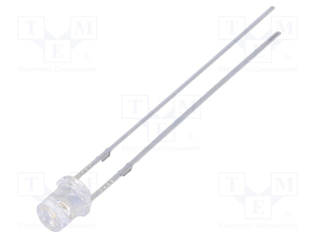 LED; 3mm; bipolar; blue; 330÷500mcd; 140°; Front: flat; Pitch: 2.54mm