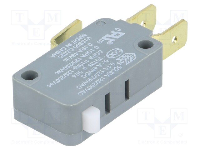 Microswitch SNAP ACTION; without lever; SPDT; 5A/250VAC; Pos: 2