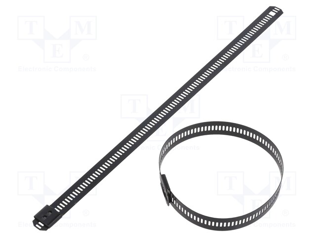 Cable tie; L: 225mm; W: 12mm; acid resistant steel AISI 316; 1112N