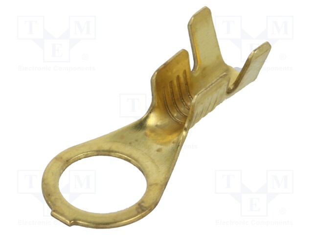 Ring terminal; M6; 1÷2.5mm2; crimped; for cable; straight; brass