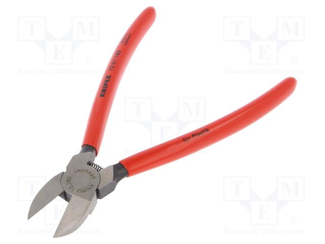 Pliers; side,cutting; plastic handle; Pliers len: 180mm