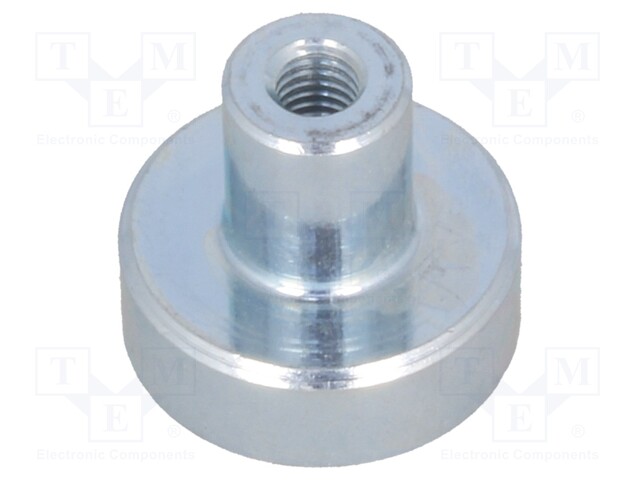 Magnet: permanent; neodymium; H: 4.5mm; 60N; Ø: 13mm; Thread len: 6mm