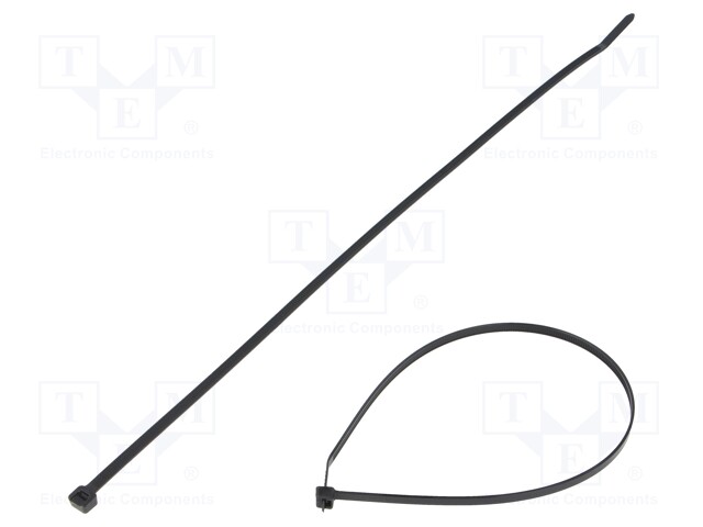 Cable tie; L: 368mm; W: 4.8mm; polyamide; 222N; black; Ømax: 102mm