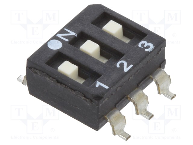 Switch: DIP-SWITCH; Poles number: 3; OFF-ON; 0.025A/24VDC; Pos: 2