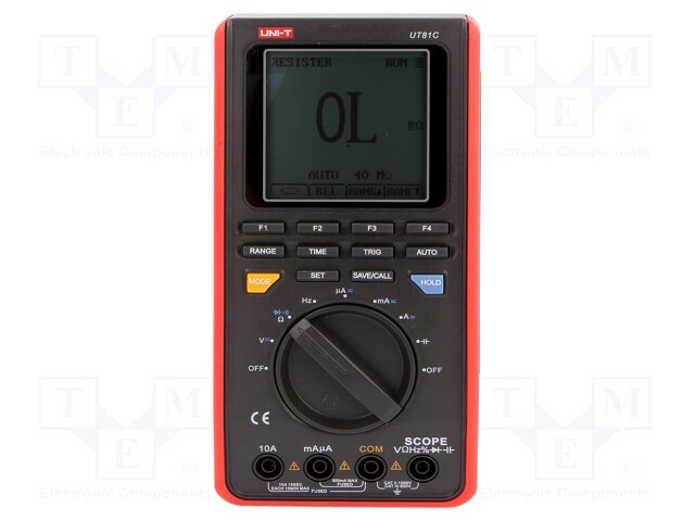 Digital multimeter; LCD 60x60mm,graphical,with a backlit; 8bit