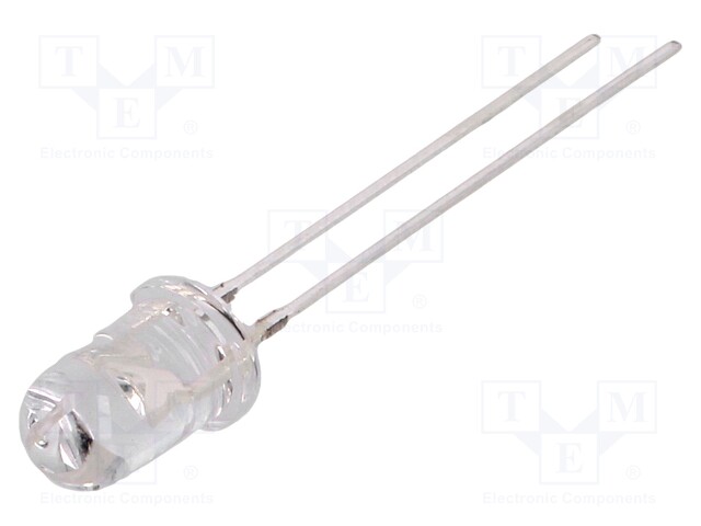 LED; 5mm; yellow; 2180÷4200mcd; 60°; Front: convex; Pitch: 2.54mm