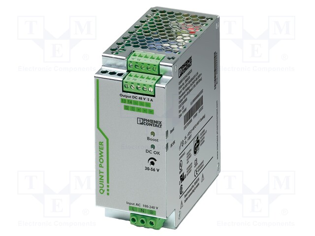 Power supply: switched-mode; 240W; 24VDC; 18÷29.5VDC; 10A; IP20