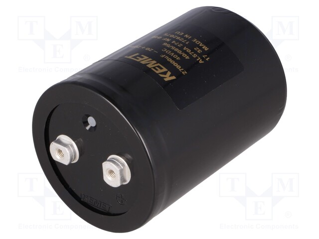 Capacitor: electrolytic; 270000uF; 40VDC; Leads: screw; ESR: 9mΩ