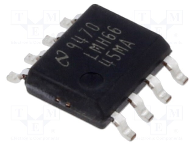 Operational Amplifier, 1 Amplifier, 55 MHz, 22 V/µs, 2.5V to 12V, SOIC, 8 Pins