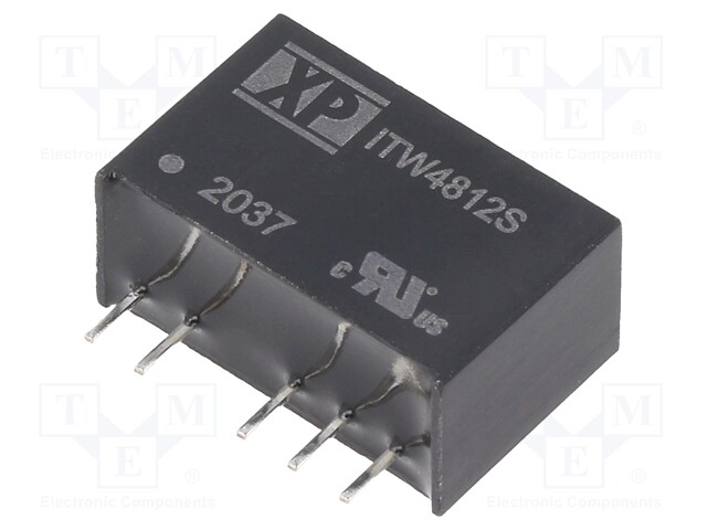 Isolated Board Mount DC/DC Converter, Regulated, ITE, 2 Output, 1 W, 12 V, 42 mA, -12 V