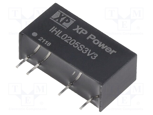 Isolated Board Mount DC/DC Converter, ITE, 1 Output, 2 W, 3.3 V, 500 mA