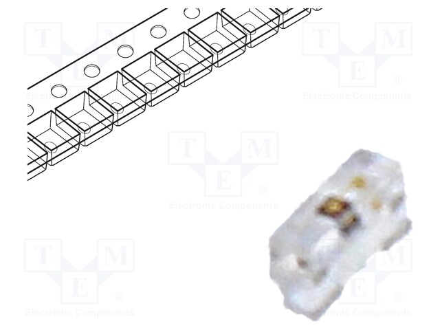 LED; SMD; 0402; green; 28.5mcd; 1x0.55x0.3mm; 140°; 1.6÷2.4V; 20mA