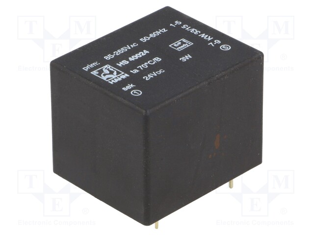 Power supply: switched-mode; modular; 3W; 24VDC; max.70°C; OUT: 1