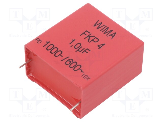 Capacitor: polypropylene; 1uF; 1kV; 37.5mm; ±10%; Mounting: THT