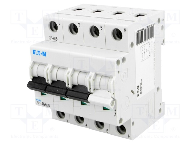 Switch-disconnector; Poles: 3+N; DIN; 63A; 400VAC; ZP; IP40