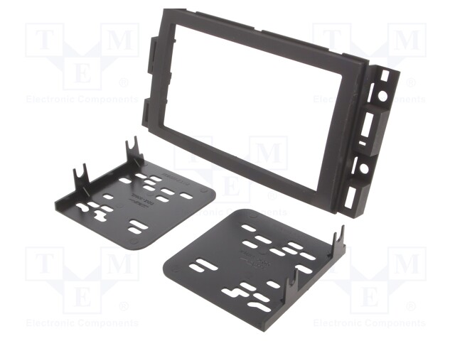 Radio mounting frame; 2 DIN; black