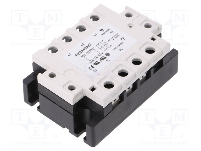 Relay: solid state; Ucntrl: 24÷50VDC; Ucntrl: 24÷275VAC; 55A; IP00