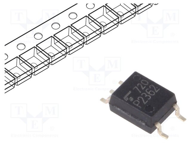 Optocoupler; SMD; Channels: 1; Out: open collector; SOP5; 2.5kV/μs