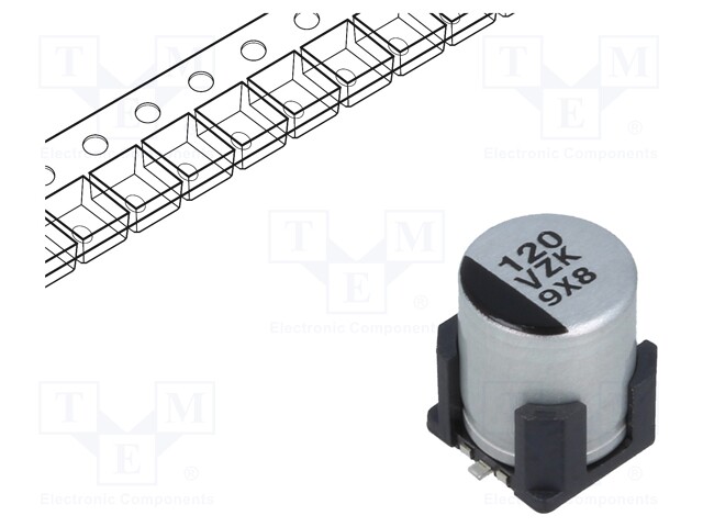 Capacitor: hybrid; 120uF; 35VDC; ESR: 35mΩ; ZKU; SMD; ±20%; -55÷125°C